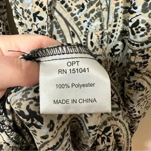 O.P.T. Ruffle Paisley Midi Maxi Long Sleeve Dress Small NWOT - Picture 7 of 8